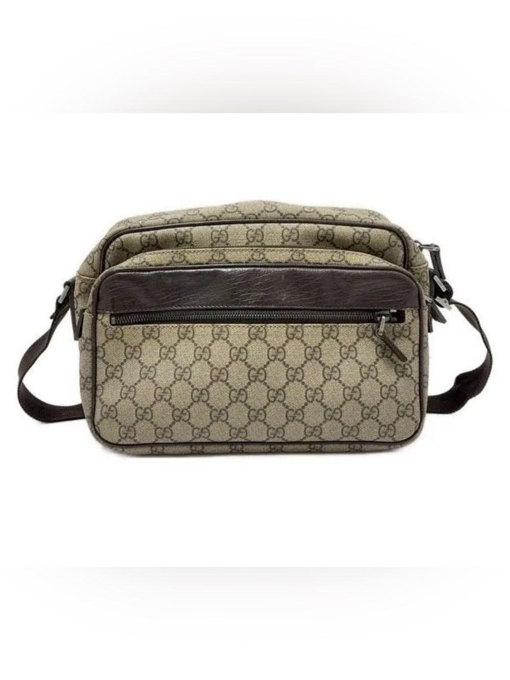Gucci GG Supreme Canvas Crossbody Messenger Bag - Picture 1 of 12